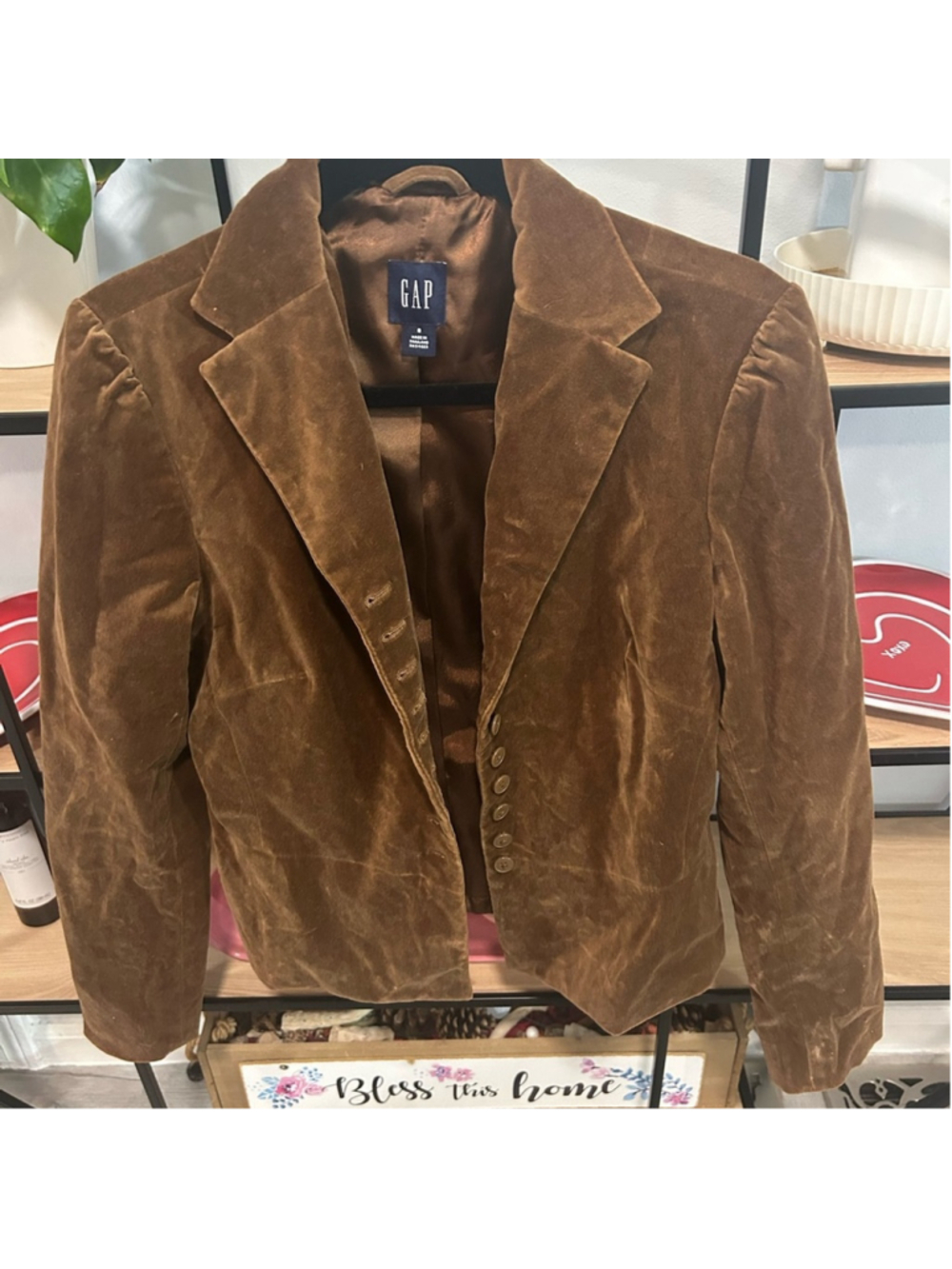 GAP Rich Brown Velvet Jacket